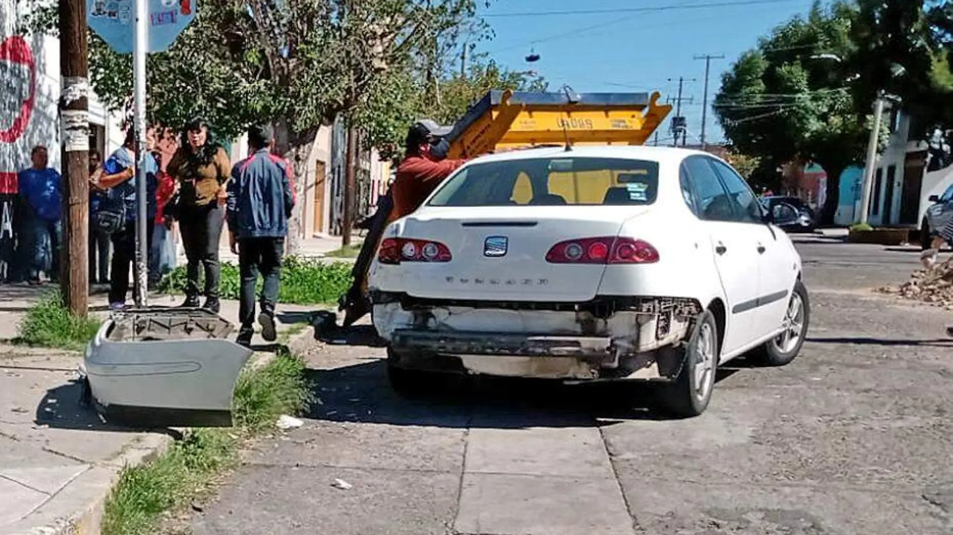 accidente choque contenedor